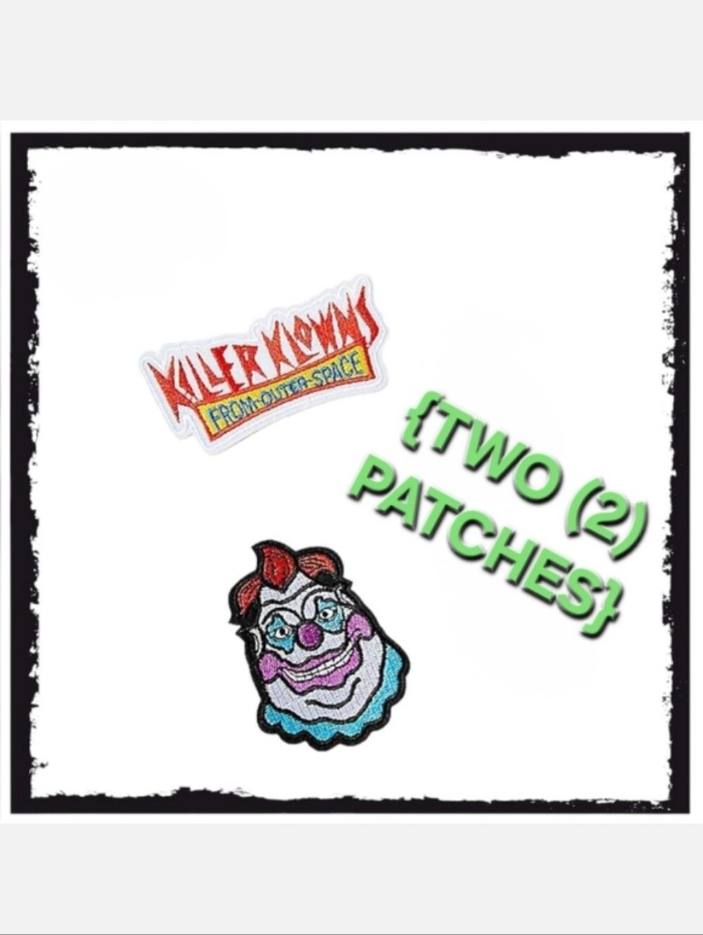 NWT KILLER KLOWNS FROM•OUTER•SPACE PATCH SET OF 2!